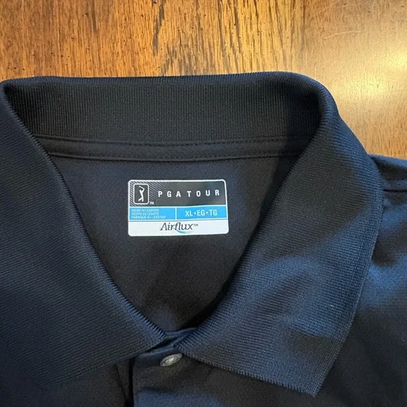 PGA Tour Men's Dark Blue Polo Shirt - Picture 2 of 2